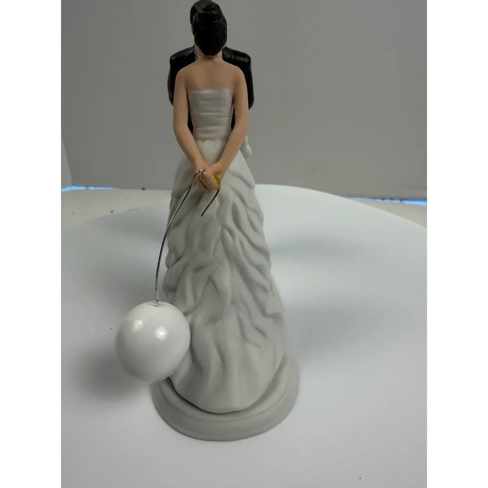 Weddingstar Ball and Chain Funny Wedding Cake Topper Porcelain Figurine Rare